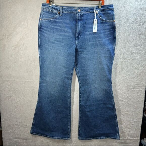 Wrangler Wanderer 622 High‎ Rise Flare Jeans New With Tags Women’s 35x32 - Picture 1 of 10